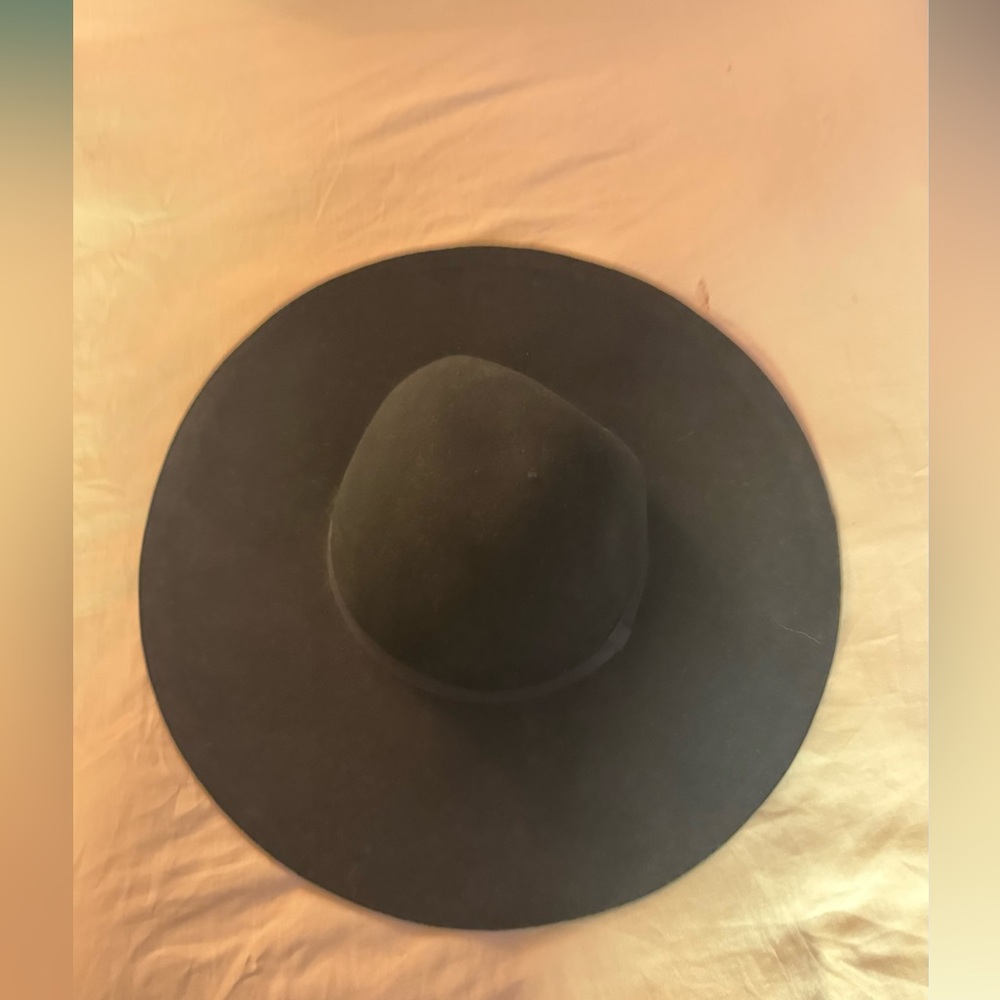 Women's Stylish Black Wide-Brim Wool Hat
